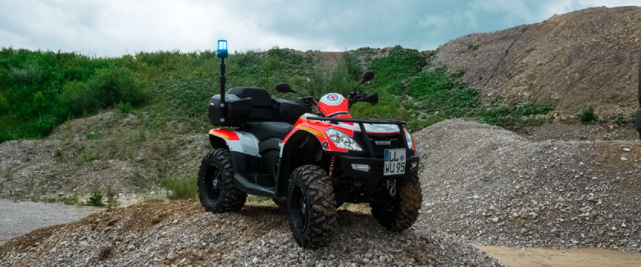 Quad Helfer vor Ort Wasserwacht Utting