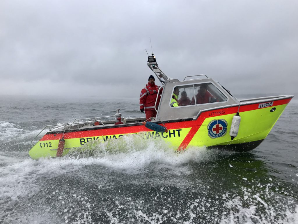 Einsatzboot der Wasserwacht Utting